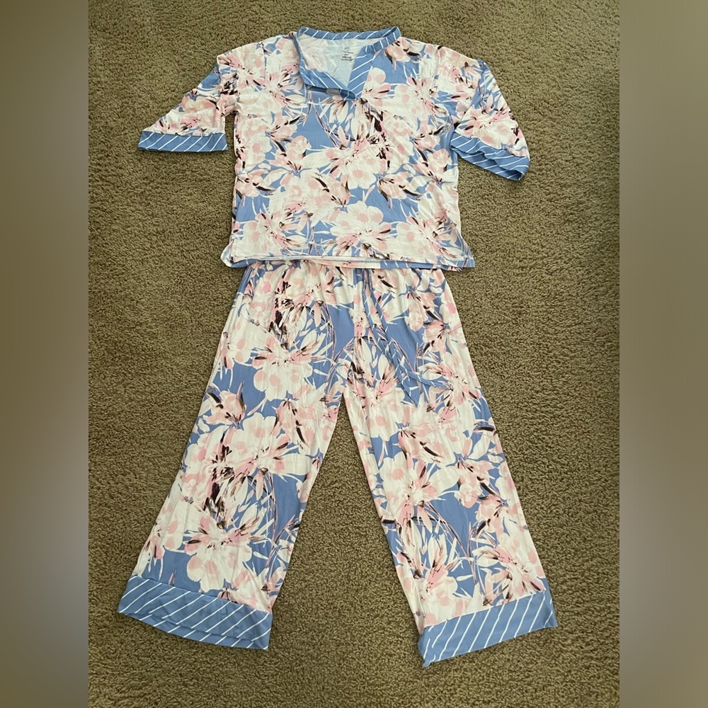 Flora Nikrooz Pink, Blue, & White Spring Pajamas